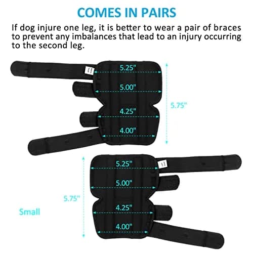 Bawektrl Dog Hock Brace for Back Legs with Metal Strips & Reflective Straps, Small (1 Pair) thumbnail 7