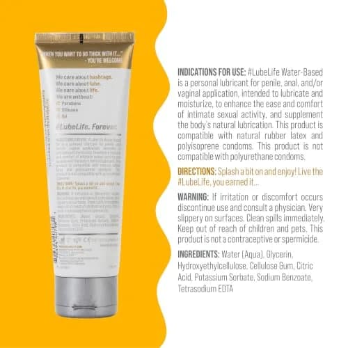 LubeLife Water Based Gel Lube 4 Fl Oz | Non-Drip Jelly for Sensitive Skin thumbnail 2