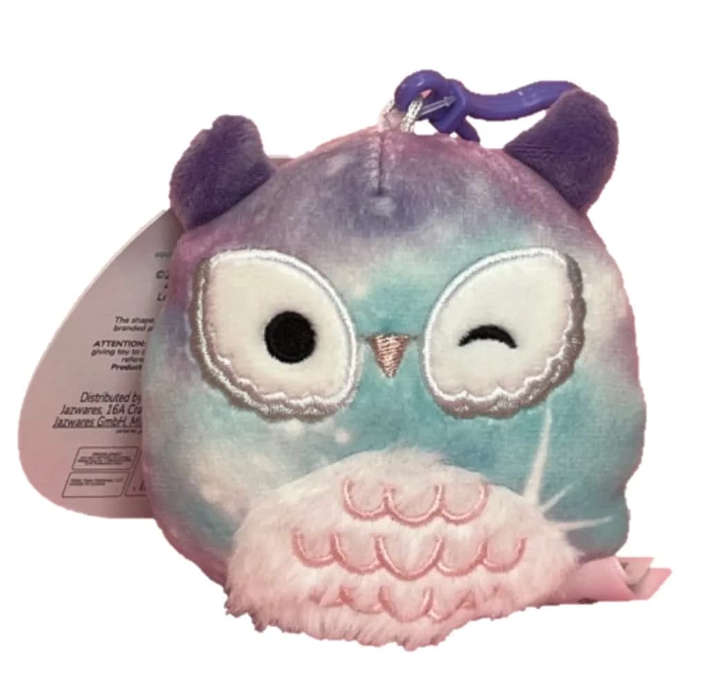 Squishmallows Official Kellytoy 3.5 Inch Clip On Bag Keychain | Soft Plush Animal Accessory - main product image