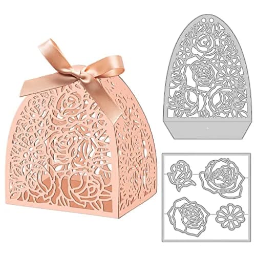 INFUNLY Candy Box Die Cuts Rose 3D Gift Box | Elegant DIY Flower Design (100 words) thumbnail 1
