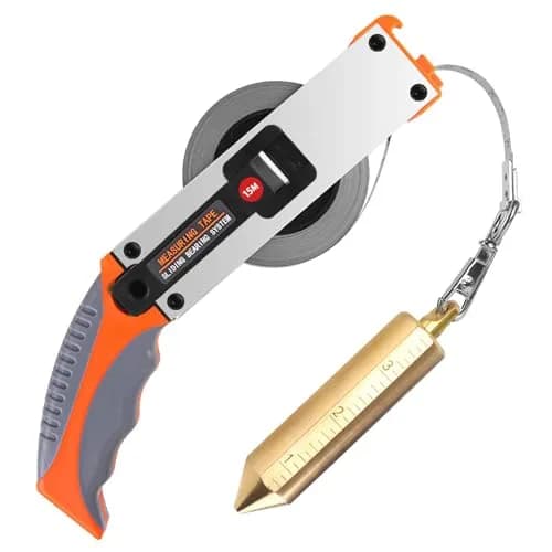 Cekegon Oil Tank Gauging Tape 15 m | Stainless Steel, Precision Brass Plumb Bob, Ergonomic Handle thumbnail 1