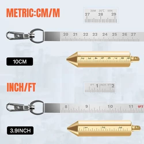 Cekegon 66' Oil Tank Gauging Tape, Sounding Tape Measure Oil Gauge Tape | Durable Stainless Steel, Precise Oil Level Measurement thumbnail 2