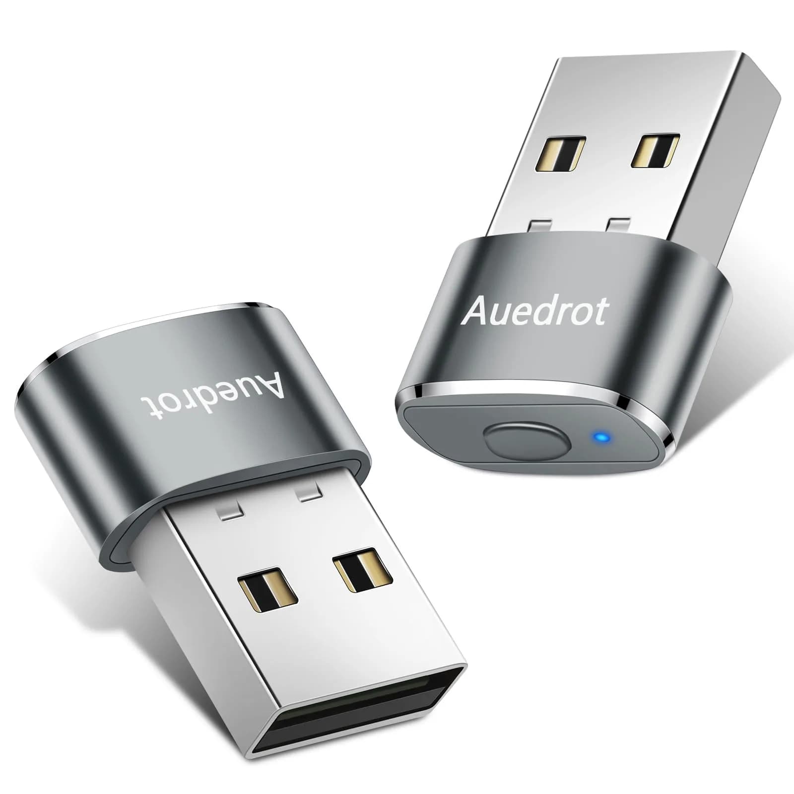 AUEDROT Metal Mouse Jiggler 2 PCS | Undetectable USB Mouse Mover for Computer & Laptop — Gray / Small / 2 PCS