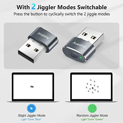 AUEDROT Metal Mouse Jiggler 2 PCS Gray | Undetectable USB Mouse Mover for Computer & Laptop thumbnail 2