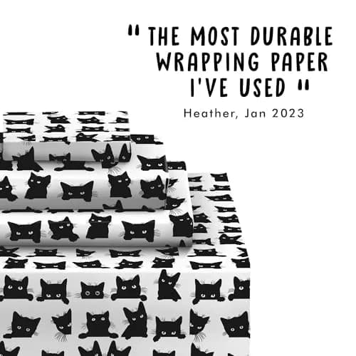 CENTRAL 23 Black Cat Wrapping Paper 6 Sheets (156 g) | Eco-Friendly Gift Wrap for Fur Parents thumbnail 7