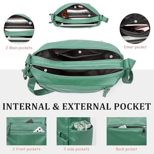 VOLGANIK ROCK Shoulder Bag for Women 10.2'' & 11.8'' | Ultra Soft PU Leather Crossbody thumbnail 5
