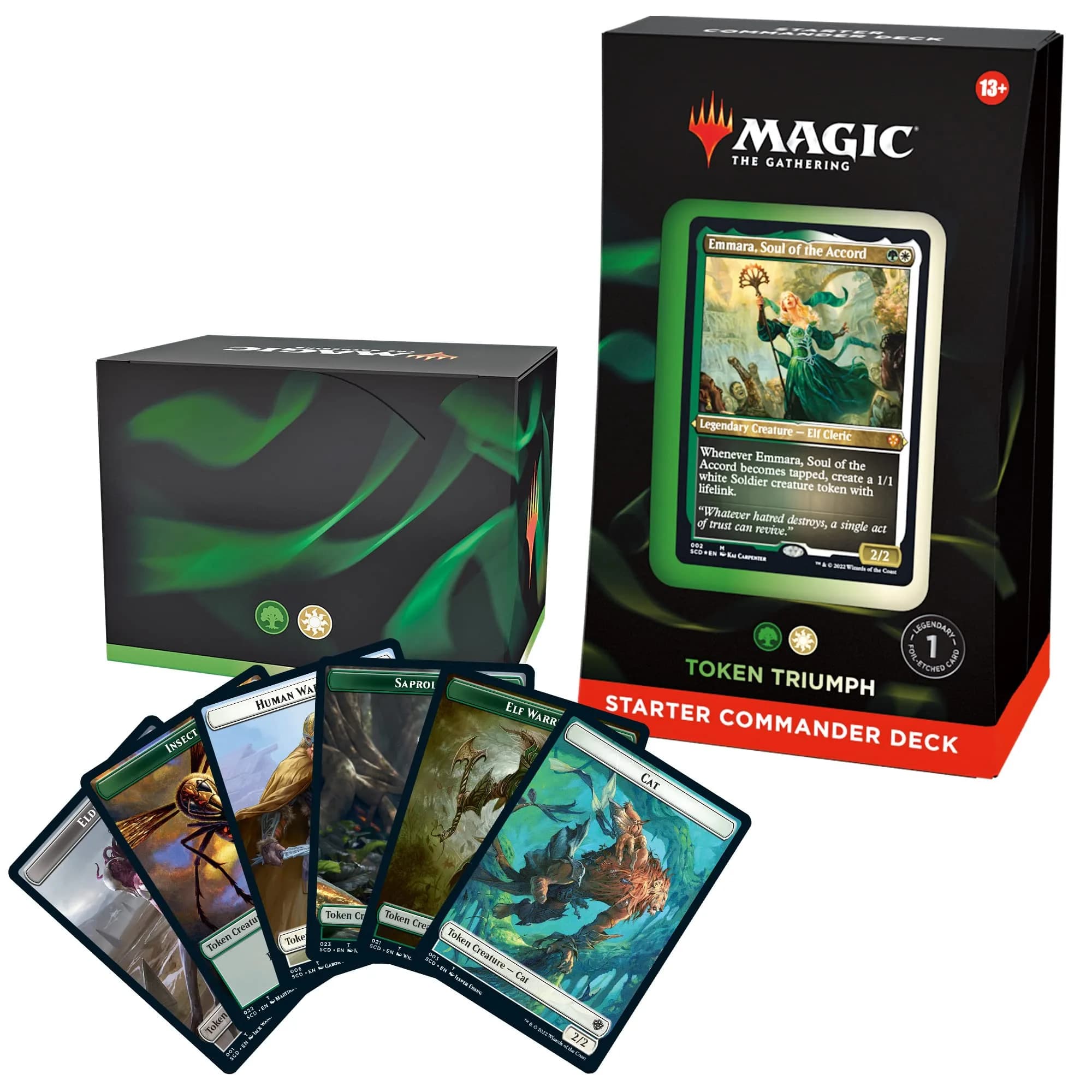 Magic: The Gathering Token Triumph Commander Deck (Green-White) 100-Card Deck | Ready-to-Play for Beginners