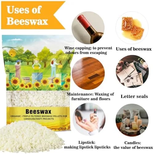 CARGEN White Beeswax Pellets 430g | Triple Filtered Candle Wax for DIY & Skin Care thumbnail 4