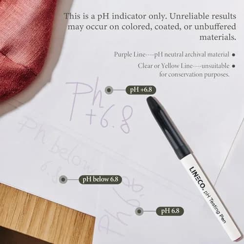 Lineco pH Testing Pen for Paper & Paperboard | Accurate pH Indicator, 2 Pack, USA Made thumbnail 6