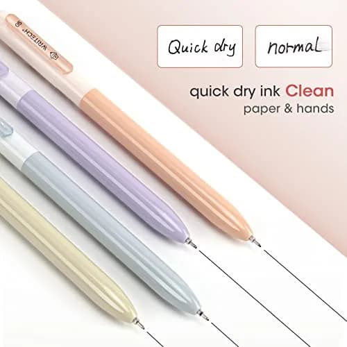 WRITECH Gel Pens Fine Point: 0.5mm Black Silent Click Needle Tip 8ct | Smooth Ink Flow thumbnail 5