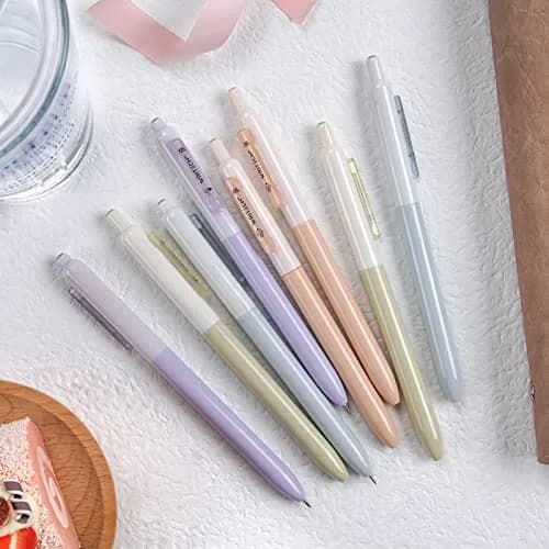 WRITECH Gel Pens Fine Point: 0.5mm Black Silent Click Needle Tip 8ct | Smooth Ink Flow thumbnail 7