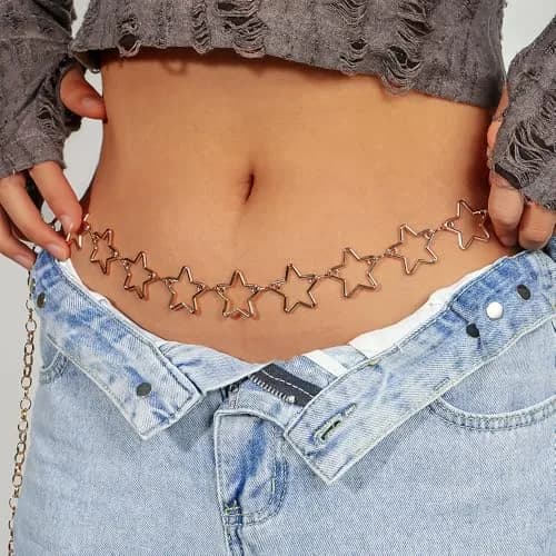 Eyraevor Silver Chain Belt Star Waist Chain 45 inch | Elegant Y2K Body Jewelry for Women thumbnail 8
