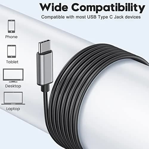 BENEWY Wired USB C Headphones with Mic & Volume Control, 1.3m Tangle-Free Cable | HiFi Stereo Sound thumbnail 5