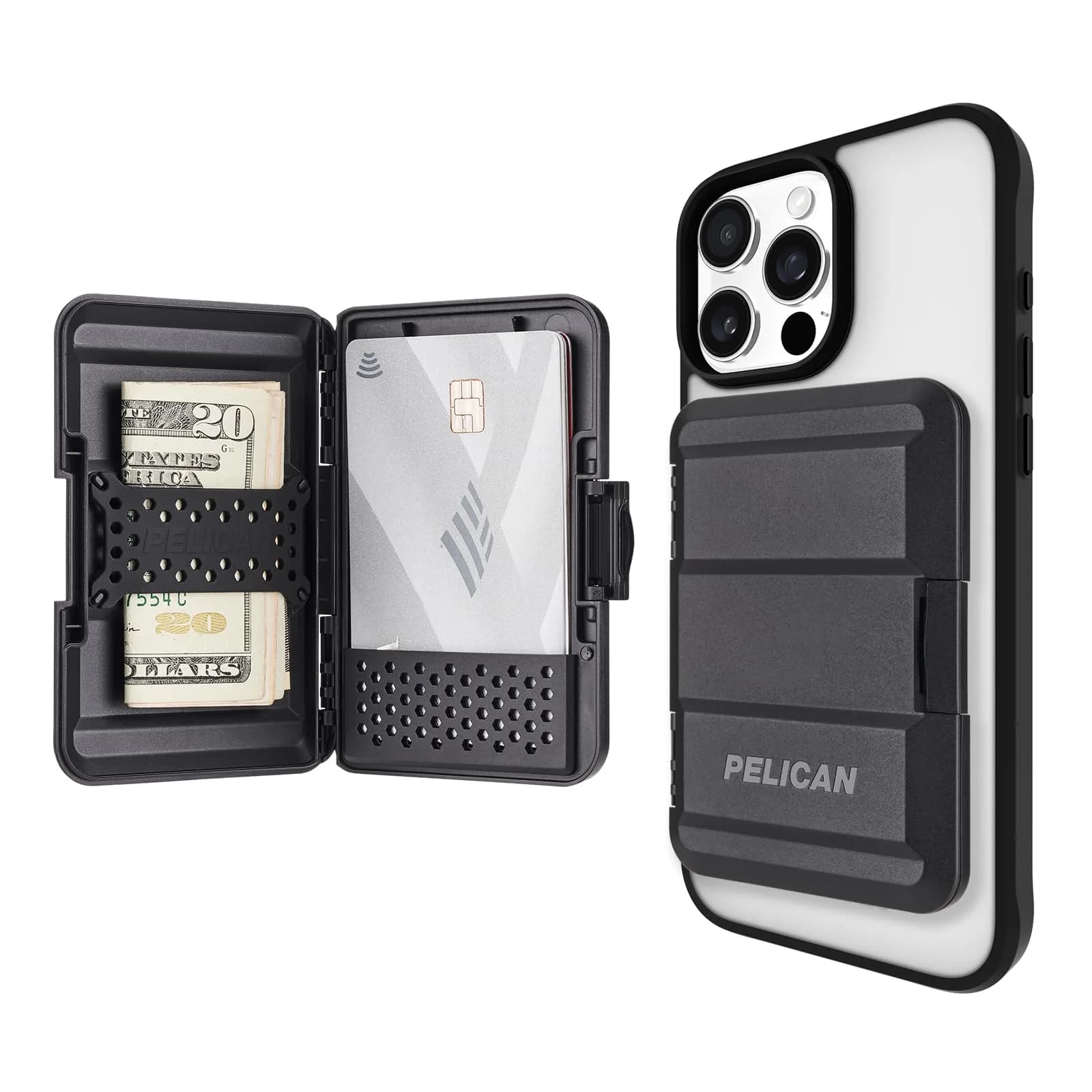 Pelican MagSafe Wallet for iPhone - Black | Slim Magnetic Phone Wallet with Card Holder - main product image