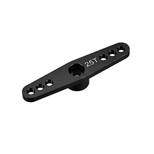 MECCANIXITY 25T Servo Arm Horn Black 3.1mm | Aluminum Alloy for RC Car Large Torque Digital Coreless Servo Parts thumbnail 1