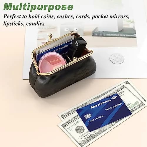 Nipichsha Coin Purse Small PU Leather Change Purse | Waterproof, Durable & Compact thumbnail 6