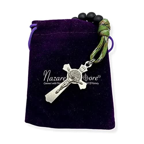 Nazareth Store One Decade Paracord Rosary 28.5cm (11.22") with St. Benedict Medal & Cross | Pocket Travel Rosary thumbnail 7