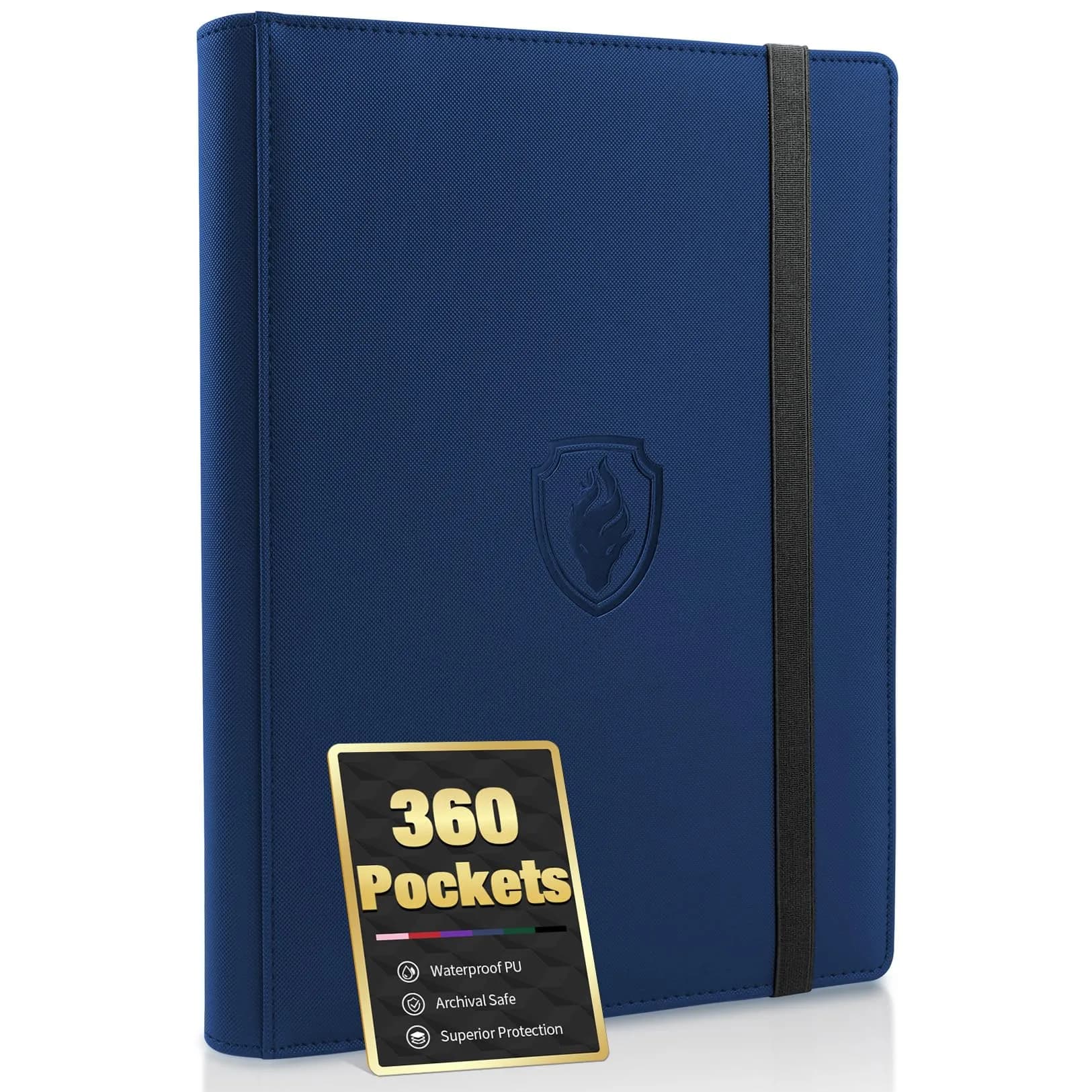 Fabmaker 9 Pocket Card Binder for 360 Cards, Navy Blue | Organize & Protect Your Trading Cards