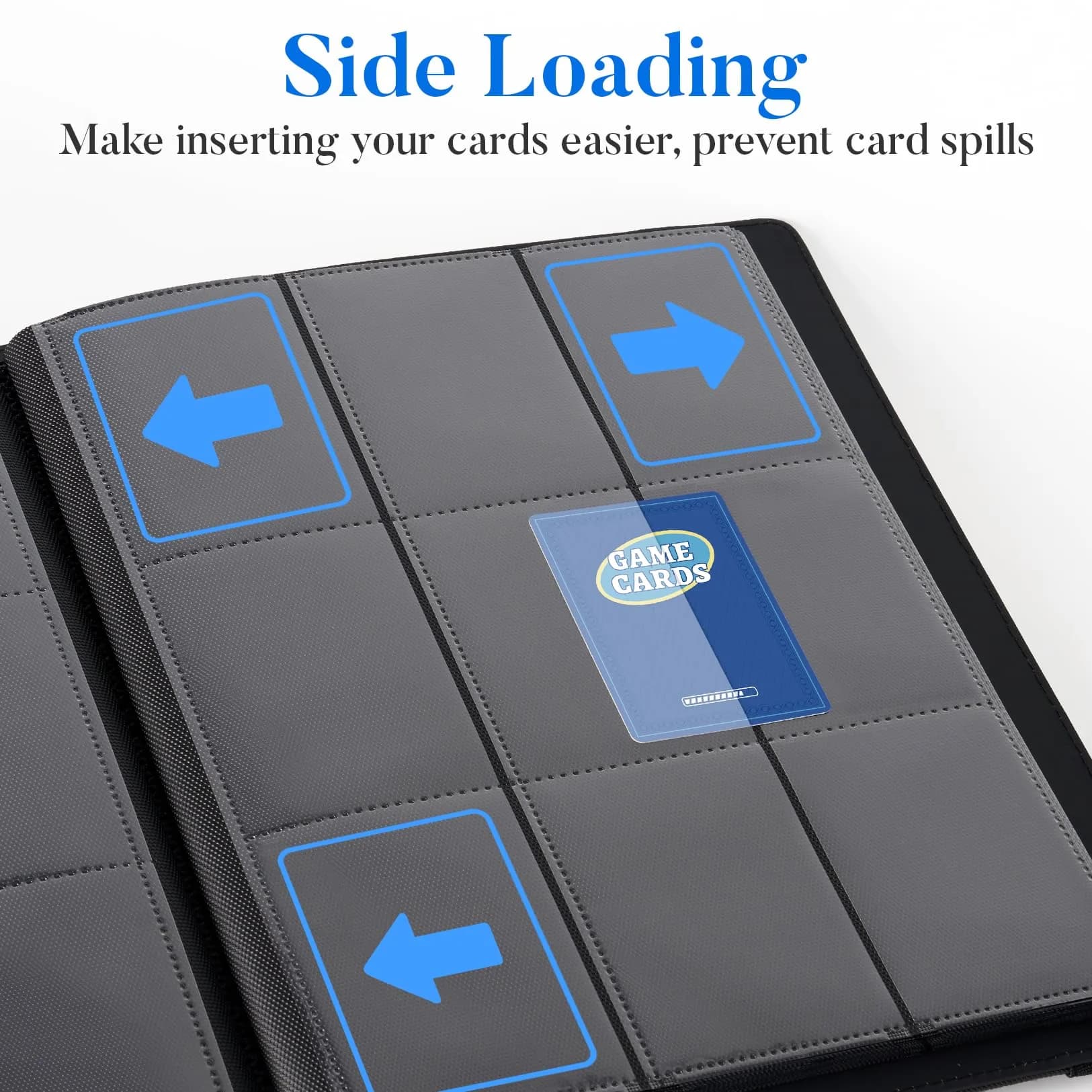 Fabmaker 9 Pocket Card Binder for 360 Cards, Navy Blue | Organize & Protect Your Trading Cards thumbnail 5
