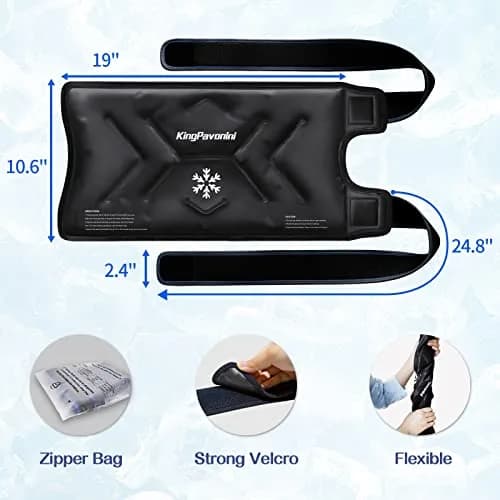 KingPavonini XXL Knee Ice Pack Wrap Around Entire Knee | Large Cold Therapy for Pain Relief & Swelling thumbnail 3