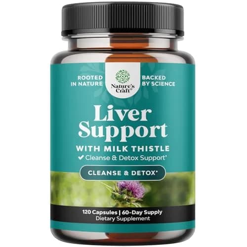 Natures Craft Liver Cleanse Capsules with Milk Thistle, Choline & Dandelion, 120 Count | Herbal Liver Support with Zinc, Beet Root, Artichoke & Chanca Piedra thumbnail 1