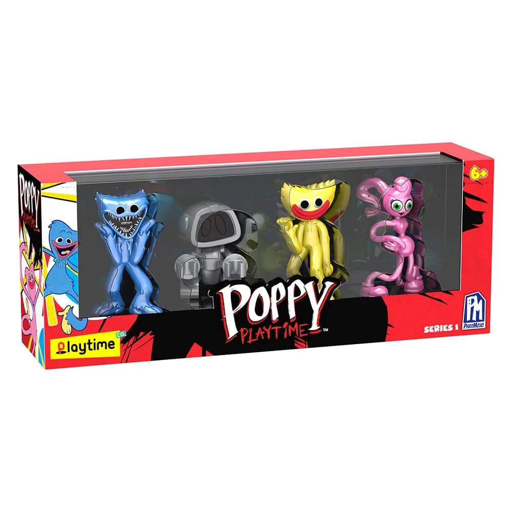 Poppy Playtime Minifigure Collector Set Series 1 (4 Figures, Metallic Finish) | Officially Licensed Video Game Toy - main product image