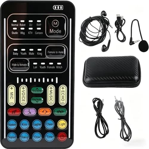 ASHATA I9 Voice Changer Set with Live Microphone & Headphones | 187g (6.6oz) thumbnail 1