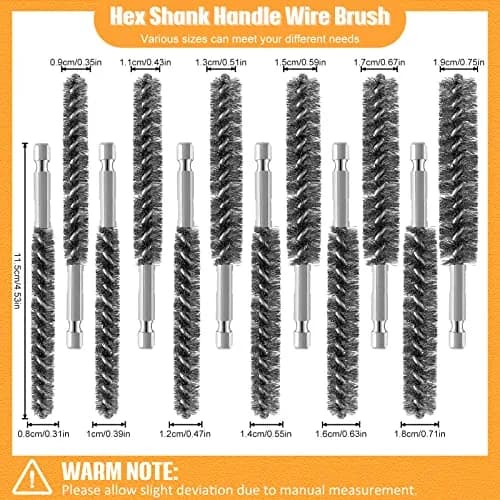 Geiserailie Stainless Steel Bore Brush 0.8-1.9cm | Rust & Deburring Tool for Power Drill thumbnail 2