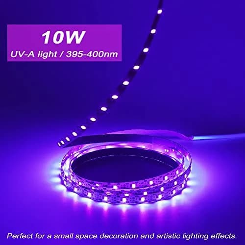 GREENIC USB Black Light Strip 6.6ft | 10W UV LED for Halloween & Party thumbnail 4