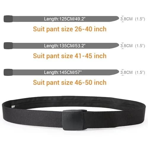 JASGOOD Dark Brown Travel Security Money Belt with Hidden Pocket - Unisex Nylon, Fits Pant Sizes 44-50" thumbnail 4