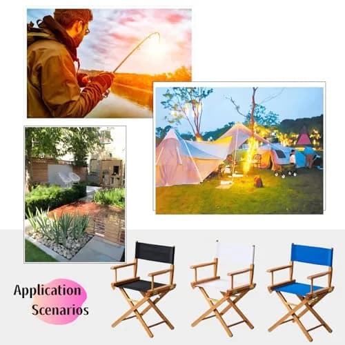 Khakho Director Chair Canvas Replacement Seat & Back Kit | 54x41cm (21.3x16.1") Seat, 53x20cm (20.9x7.9") Back thumbnail 6