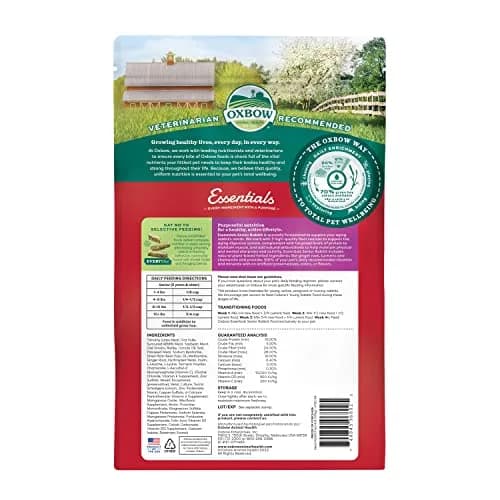 Oxbow Essentials Senior Rabbit Food High-Fiber Pellets 1.81 kg (4 lb) | Vet-Formulated for Digestive Health thumbnail 2
