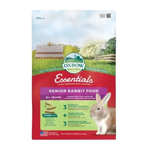 Oxbow Essentials Senior Rabbit Food 3.63 kg (8 lb) | High-Fiber Timothy Hay Pellets for Digestive Health thumbnail 1