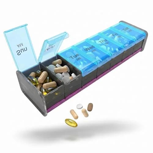 BEXEEN Extra Large Pill Organizer XXL Pill Box 7 Day | 14 Compartments (14 Count) thumbnail 1