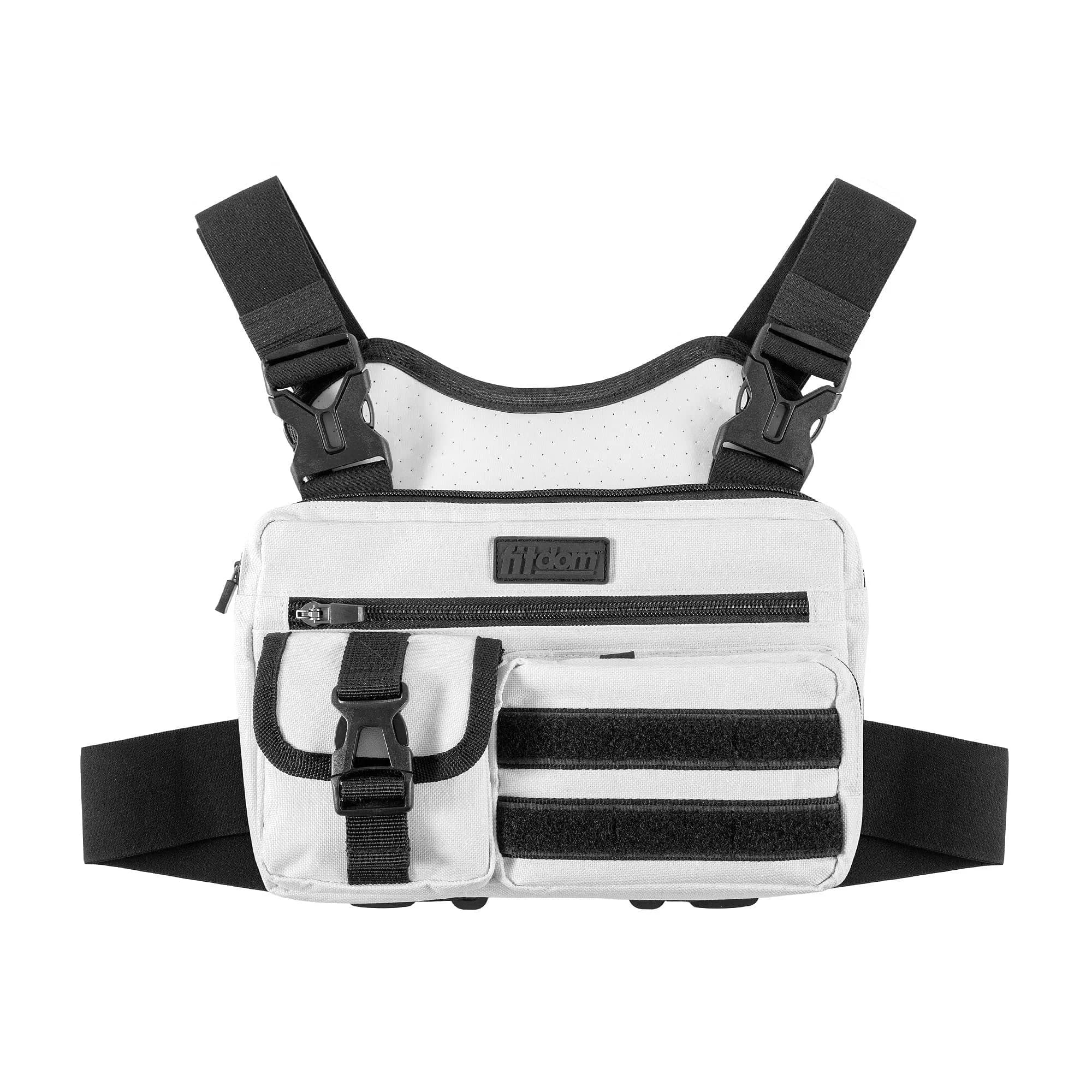 Fitdom Running Chest Pack for Men | Tactical Sports Utility Bag with Pockets