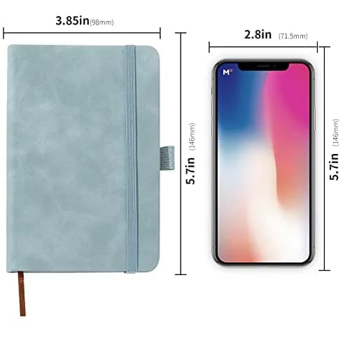 Animusphere Blue 2Pack Pocket Notebook 10.2cm x 14.5cm (4" x 5.7") | Classic Leather Cover with Pen Holder thumbnail 2