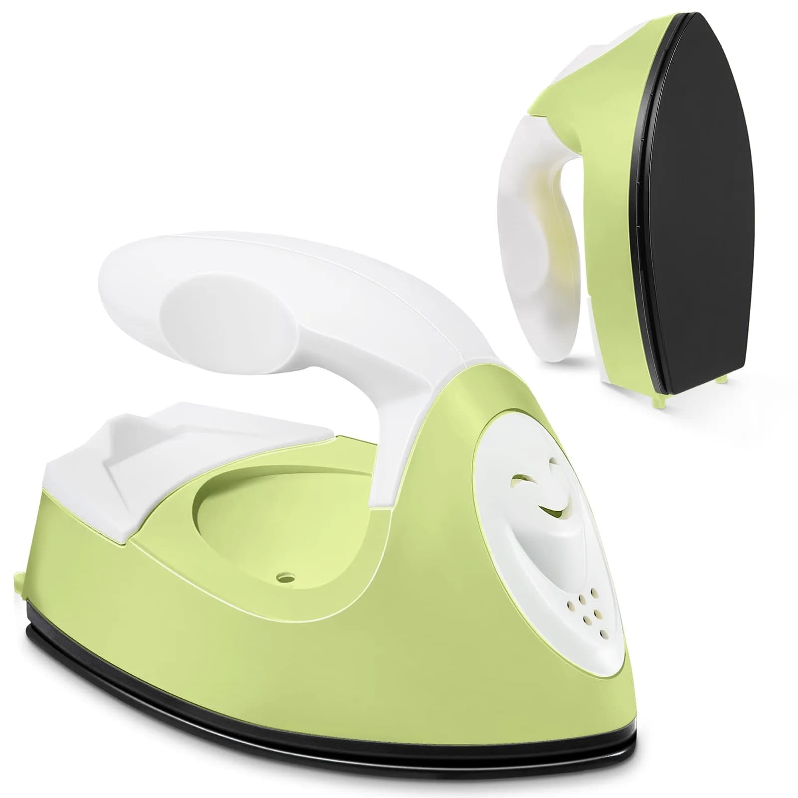 Honoson White Heat Pres | Mini Craft Iron with Charging Base, 10x6x7cm, Portable DIY Tool — Fruit Green