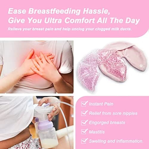 CONBELLA Hot Cold Gel Bead Breast Therapy Pack, 17cm (6.69in) Diameter | Therapeutic Relief for Breastfeeding, Mastitis & Engorgement thumbnail 4