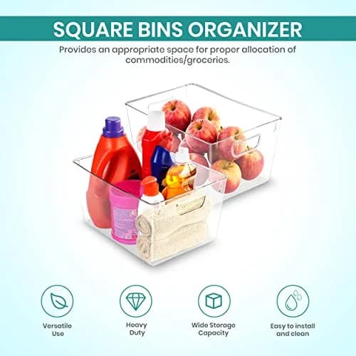 Utopia Kitchen Pantry Organizers and Storage Bins, 6 Pack, Large, Clear | Space-Saving Kitchen Storage thumbnail 4