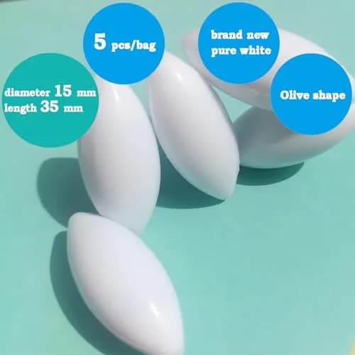 BBTCTY Magnetic Stirrer Stir Bars 15X35 mm Olive Shape | Chemically Inert, 5 PCS, USA Import thumbnail 2