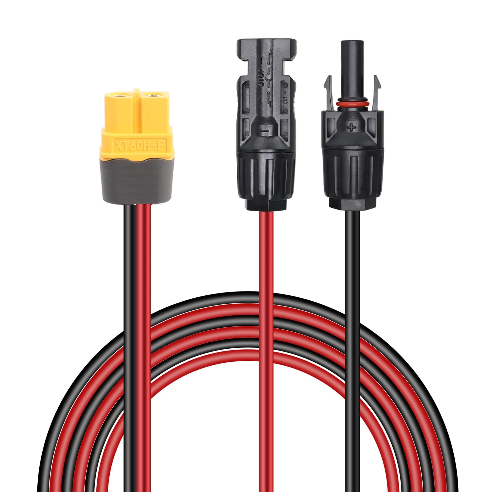 GELRHONR 12AWG Solar Connector to XT60 Female Extension Cable 1.5m (4.9ft) | Heavy Duty Copper Wire for Power Stations - main product image