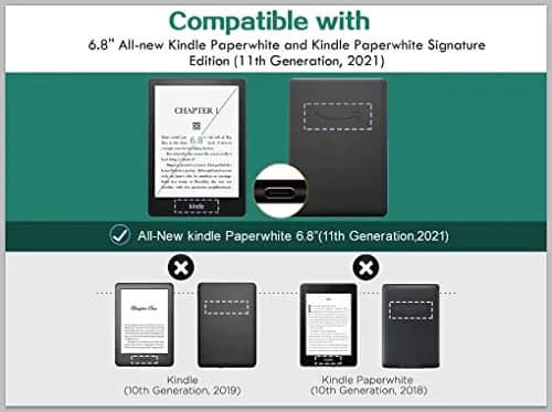 KEEXYICC Clear Case for 6.8" Kindle Paperwhite 11th Gen 2021 & Signature Edition | Slim Protective TPU Back Cover with Bumper Corners thumbnail 2