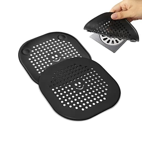 Couidl Drain Cover Hair Catcher Silicone Drain Protector for Shower & Kitchen | Anti-Clogging, Black thumbnail 1
