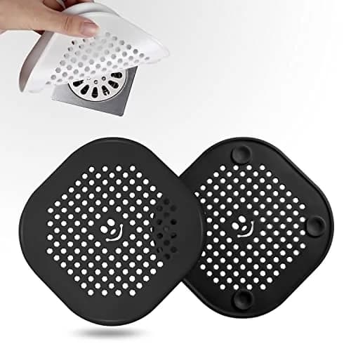 Couidl Drain Cover Hair Catcher Silicone Drain Protector for Shower & Kitchen | Anti-Clogging, Black thumbnail 2