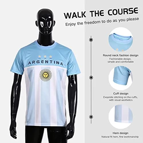 DIBEI Argentina 2026 World Cup Fan Soccer Jersey Large | Official Team Design thumbnail 5