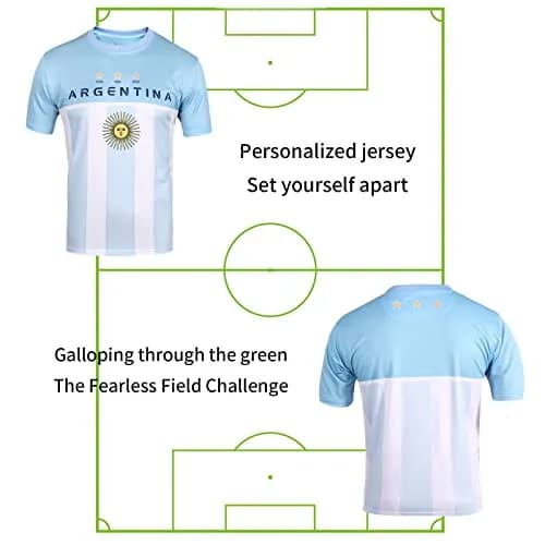 DIBEI Argentina 2026 World Cup Fan Soccer Jersey Medium | Officially Licensed Argentina Fan Gear thumbnail 4