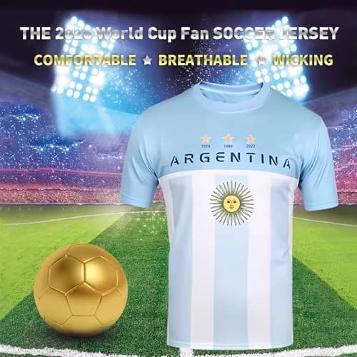 DIBEI Argentina 2026 World Cup Fan Soccer Jersey Medium | Officially Licensed Argentina Fan Gear thumbnail 3