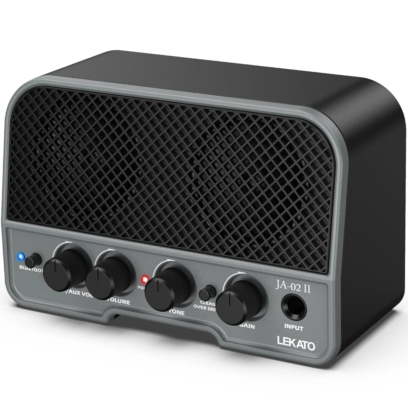LEKATO Mini Guitar Amp 5W | Rechargeable, Bluetooth, Clean & Overdrive Channels, Portable Practice Amp, Black - main product image