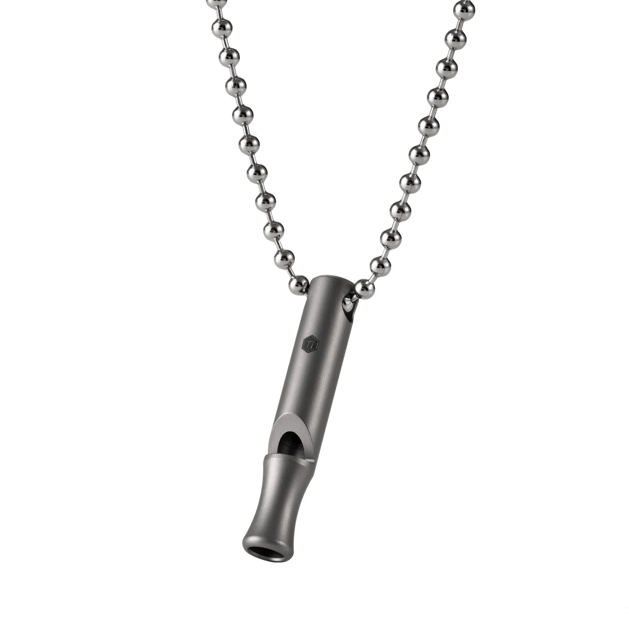 KeyUnity KA22 Titanium Emergency Whistle | 120dB Loud Signal, Easy to Blow, Pealess Core, Lightweight (55mm x 25mm)