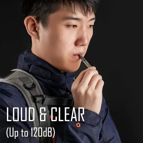 KeyUnity KA22 Titanium Emergency Whistle | 120dB Loud Signal, Easy to Blow, Pealess Core, Lightweight (55mm x 25mm) thumbnail 6